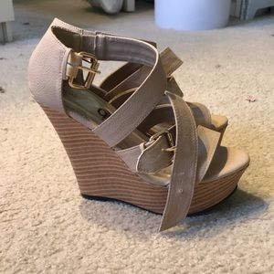 Tall wedge heels